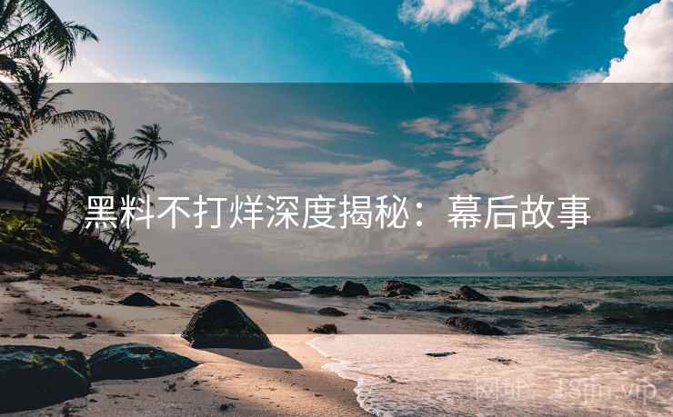 黑料不打烊深度揭秘：幕后故事